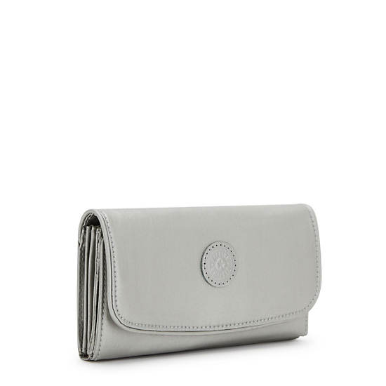 Portefeuilles Kipling Money Land Metallic Snap Wallet Argent | FR 1036WN